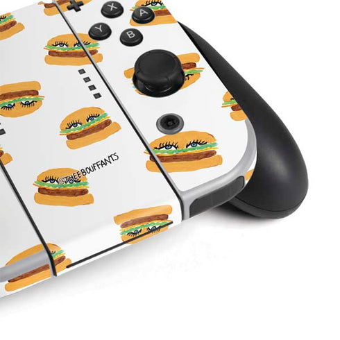 Bouffants and Broken Hearts Cute Burgers Nintendo Switch OLED (2021) Skin